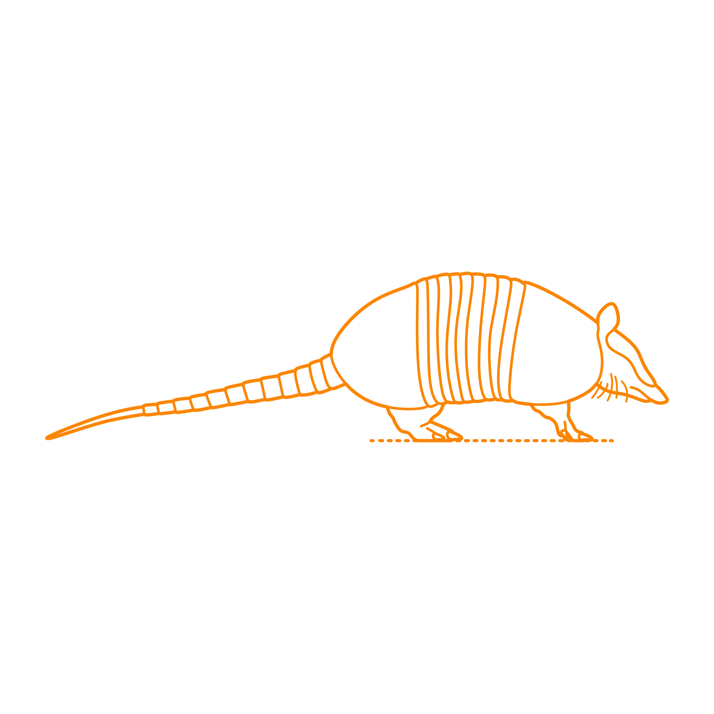 Animals Armadillos Nine Banded Armadillo Silhouette Cutting Svg Files Free Vectors